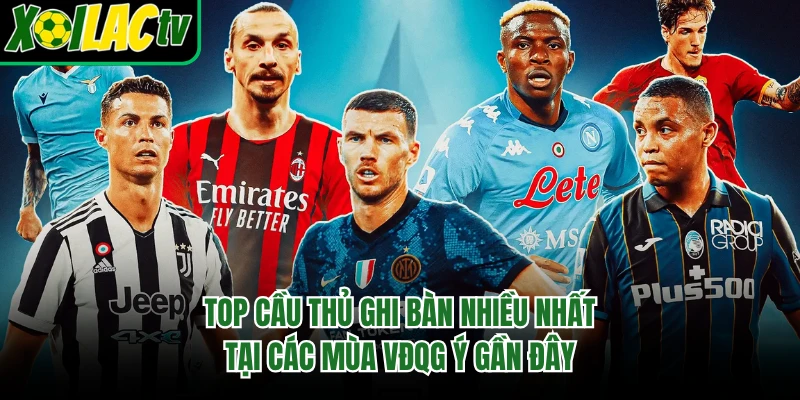 Top cầu thủ ghi bàn nhiều nhất tại các mùa VĐQG Ý gần đây
